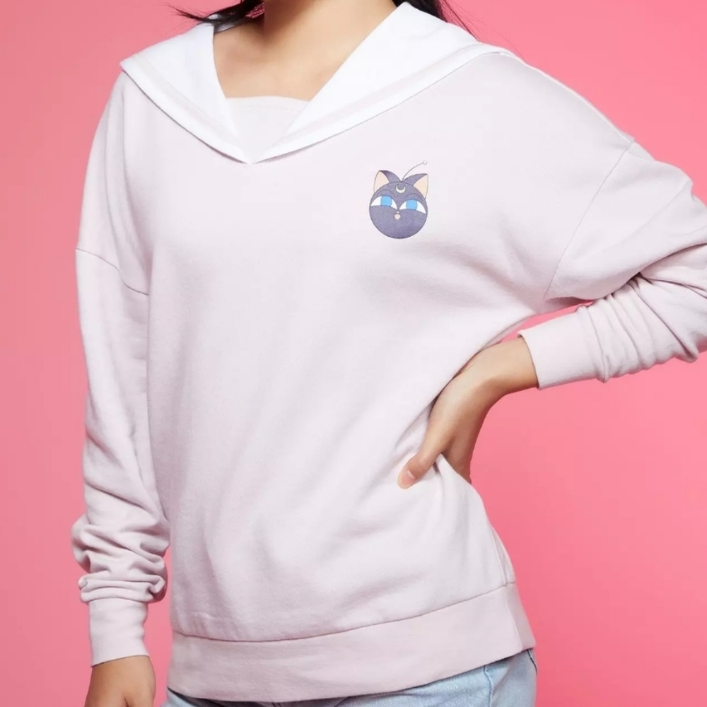 SAILOR MOON Her Universe Chibi-Usa schoolgirl‎ collar sweater sweatshirt XL